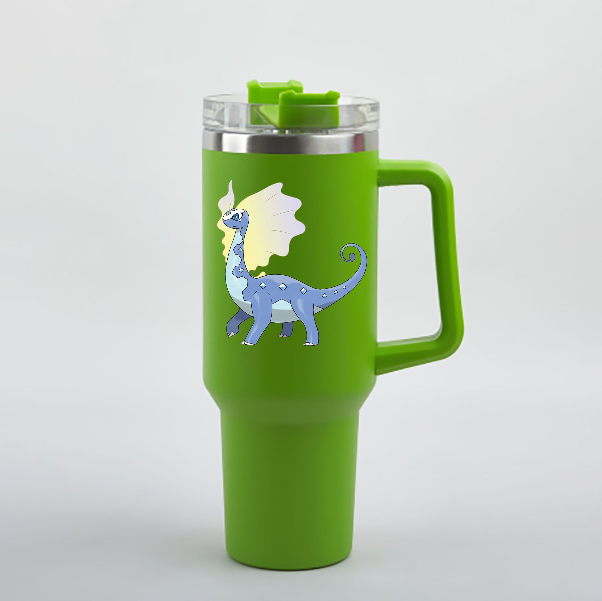 （画像用） ポケットモンスター Pokémon 1200mL車用タンブラー - クリスタルステッカー（プラスチックストロー付き）